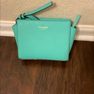 Teal Kate spade bag and wallet
